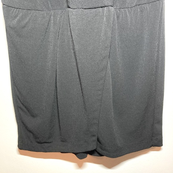 BCBGeneration V-neck Surplice Romper in Black. Size Small. - Picture 8 of 11
